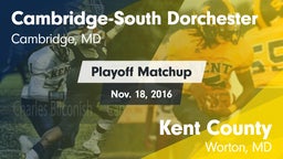 Matchup: Cambridge-South vs. Kent County  2016