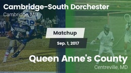 Matchup: Cambridge-South vs. Queen Anne's County  2017