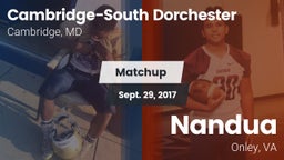 Matchup: Cambridge-South vs. Nandua  2017