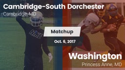 Matchup: Cambridge-South vs. Washington  2017