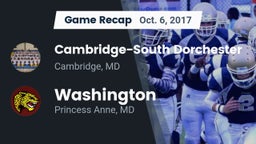 Recap: Cambridge-South Dorchester  vs. Washington  2017
