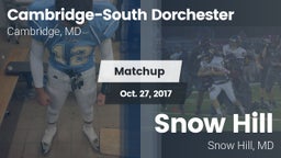 Matchup: Cambridge-South vs. Snow Hill  2017