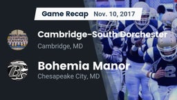 Recap: Cambridge-South Dorchester  vs. Bohemia Manor  2017