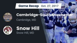 Recap: Cambridge-South Dorchester  vs. Snow Hill  2017