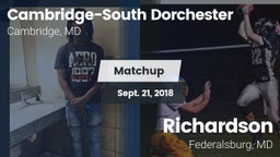Matchup: Cambridge-South vs. Richardson  2018