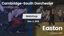 Matchup: Cambridge-South vs. Easton  2018