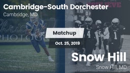 Matchup: Cambridge-South vs. Snow Hill  2019