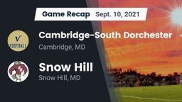 Recap: Cambridge-South Dorchester  vs. Snow Hill  2021