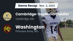 Recap: Cambridge-South Dorchester  vs. Washington  2023