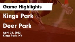 Kings Park   vs Deer Park Game Highlights - April 21, 2022