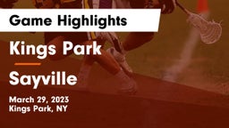 Kings Park   vs Sayville  Game Highlights - March 29, 2023