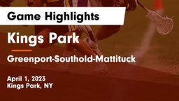 Kings Park   vs Greenport-Southold-Mattituck  Game Highlights - April 1, 2023