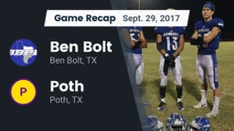 Recap: Ben Bolt  vs. Poth  2017