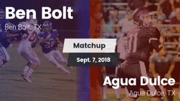 Matchup: Ben Bolt  vs. Agua Dulce  2018