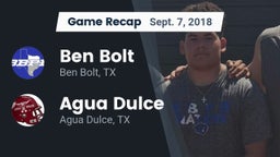 Recap: Ben Bolt  vs. Agua Dulce  2018
