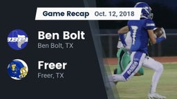 Recap: Ben Bolt  vs. Freer  2018