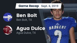 Recap: Ben Bolt  vs. Agua Dulce  2019