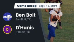 Recap: Ben Bolt  vs. D'Hanis  2019