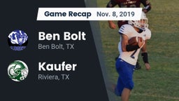 Recap: Ben Bolt  vs. Kaufer  2019