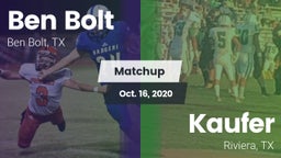 Matchup: Ben Bolt  vs. Kaufer  2020