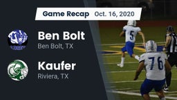 Recap: Ben Bolt  vs. Kaufer  2020
