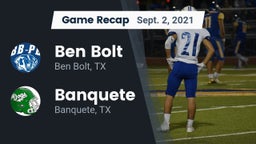 Recap: Ben Bolt  vs. Banquete  2021