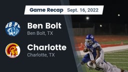 Recap: Ben Bolt  vs. Charlotte  2022