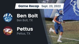 Recap: Ben Bolt  vs. Pettus  2022
