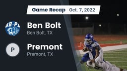Recap: Ben Bolt  vs. Premont  2022