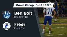 Recap: Ben Bolt  vs. Freer  2022