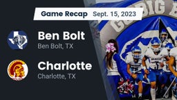Recap: Ben Bolt  vs. Charlotte  2023