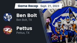 Recap: Ben Bolt  vs. Pettus  2023