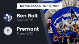 Recap: Ben Bolt  vs. Premont  2023