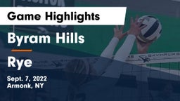 Byram Hills  vs Rye  Game Highlights - Sept. 7, 2022