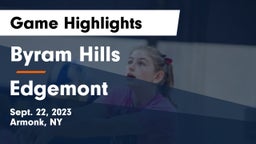 Byram Hills  vs Edgemont  Game Highlights - Sept. 22, 2023