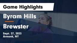Byram Hills  vs Brewster  Game Highlights - Sept. 27, 2023