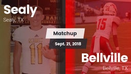 Matchup: Sealy  vs. Bellville  2018