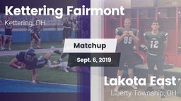 Matchup: Kettering Fairmont vs. Lakota East  2019