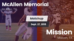 Matchup: McAllen Memorial vs. Mission  2018