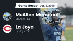 Recap: McAllen Memorial  vs. La Joya  2018