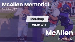 Matchup: McAllen Memorial vs. McAllen  2018