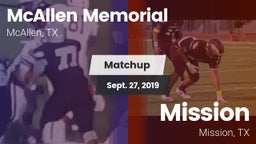 Matchup: McAllen Memorial vs. Mission  2019