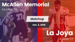 Matchup: McAllen Memorial vs. La Joya  2019