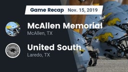 Recap: McAllen Memorial  vs. United South  2019
