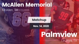 Matchup: McAllen Memorial vs. Palmview  2020