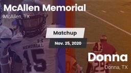 Matchup: McAllen Memorial vs. Donna  2020