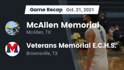 Recap: McAllen Memorial  vs. Veterans Memorial E.C.H.S. 2021