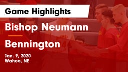 Bishop Neumann  vs Bennington  Game Highlights - Jan. 9, 2020
