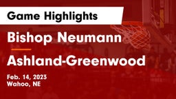 Bishop Neumann  vs Ashland-Greenwood  Game Highlights - Feb. 14, 2023