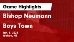 Bishop Neumann  vs Boys Town  Game Highlights - Jan. 5, 2024